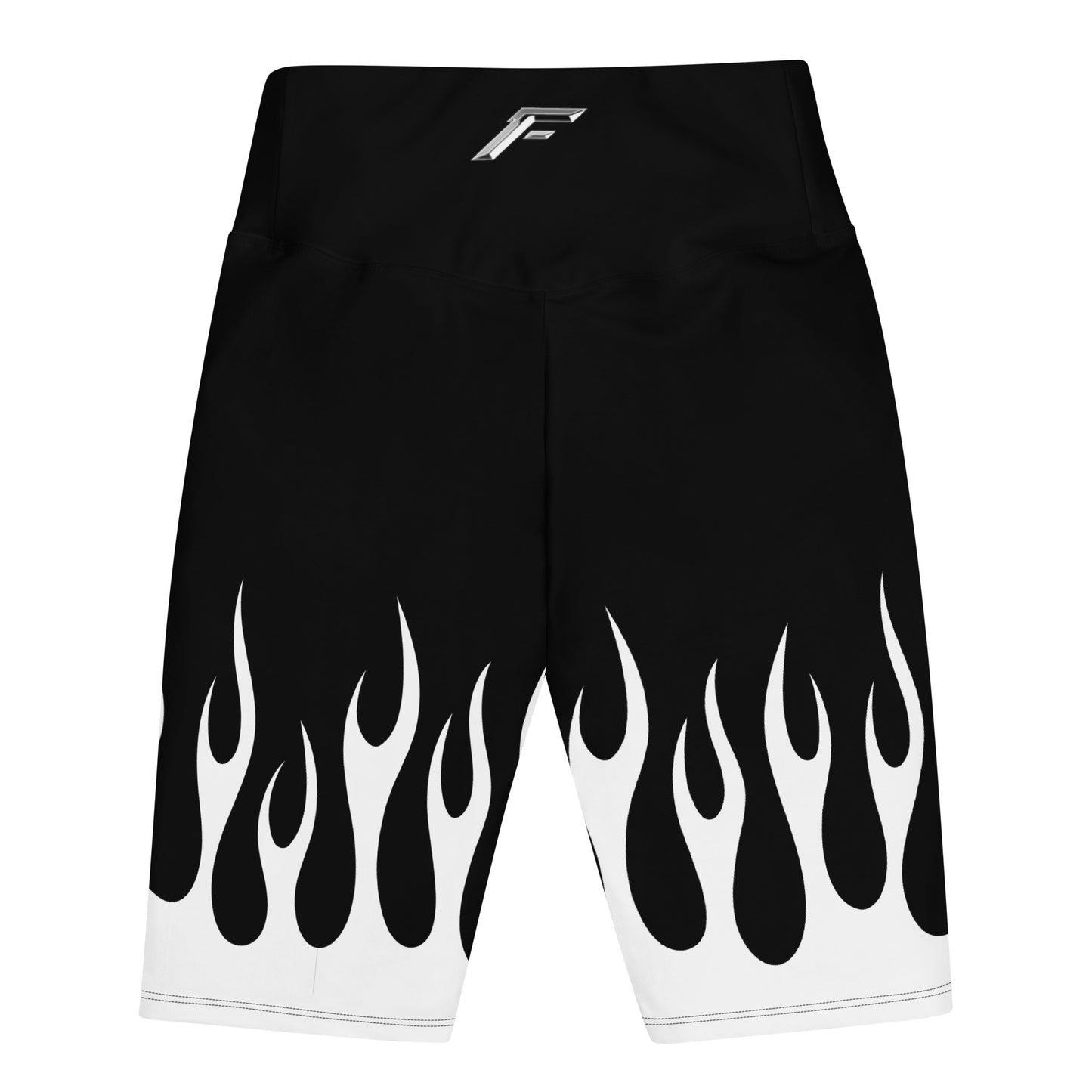 FACE FIRE FLAME Biker Shorts