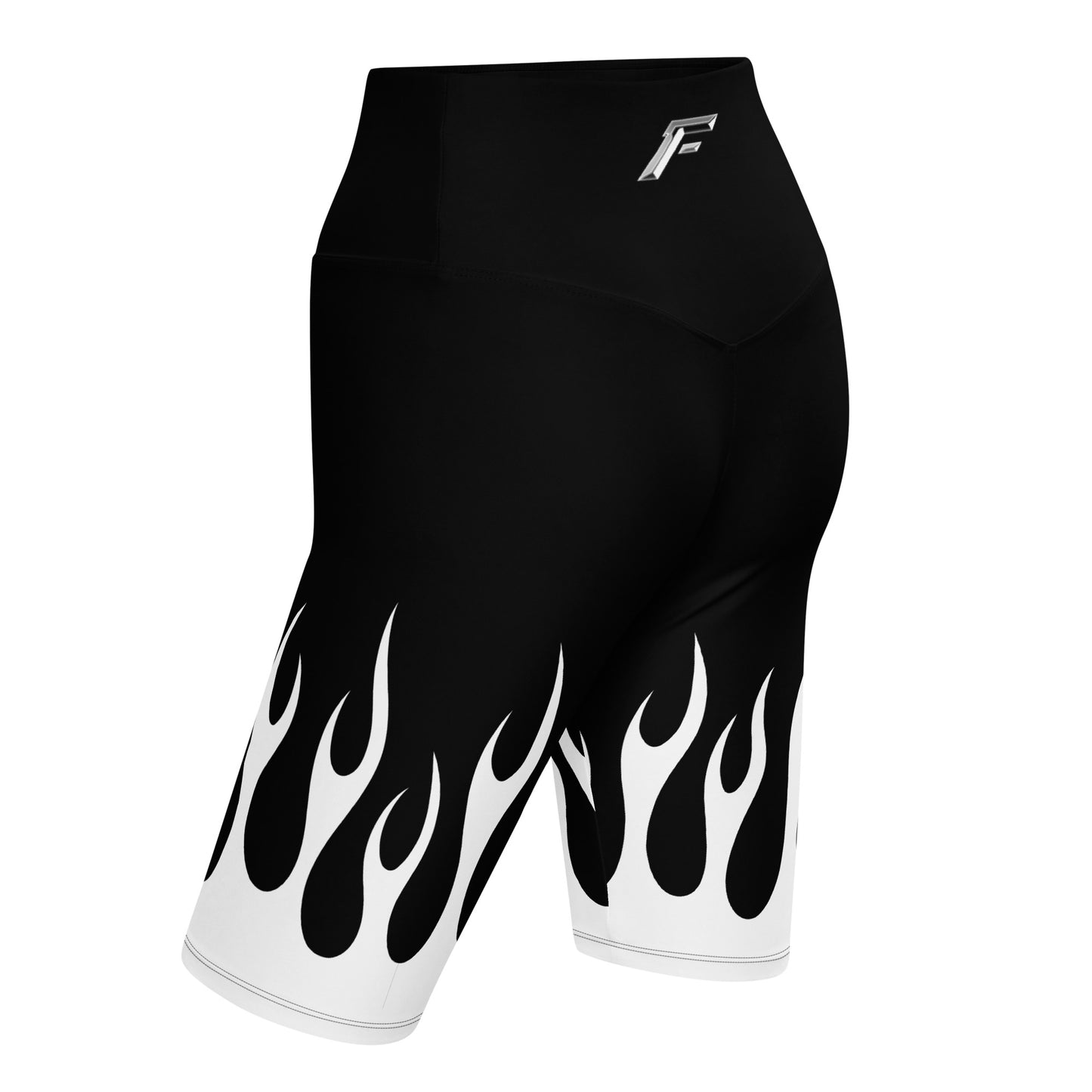 FACE FIRE FLAME Biker Shorts