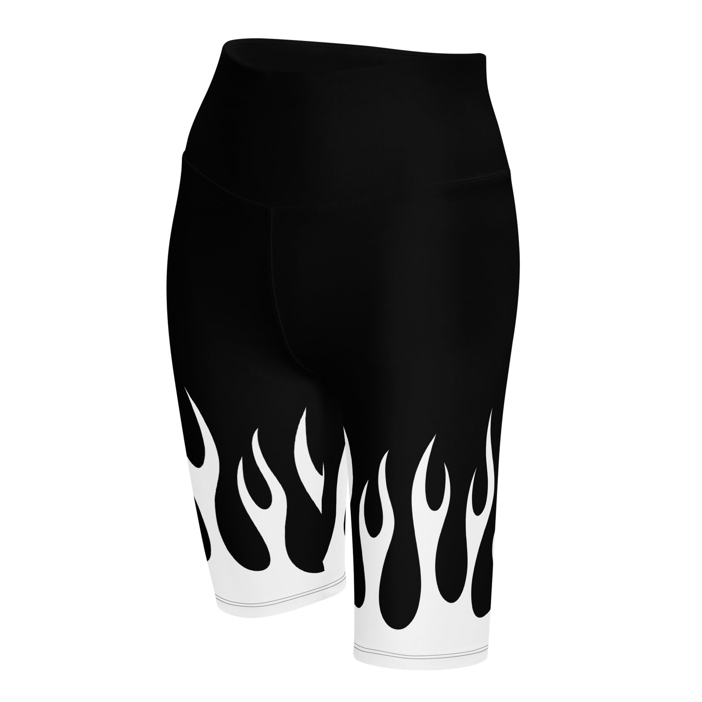 FACE FIRE FLAME Biker Shorts