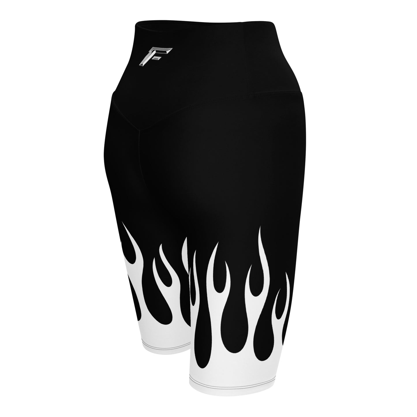 FACE FIRE FLAME Biker Shorts