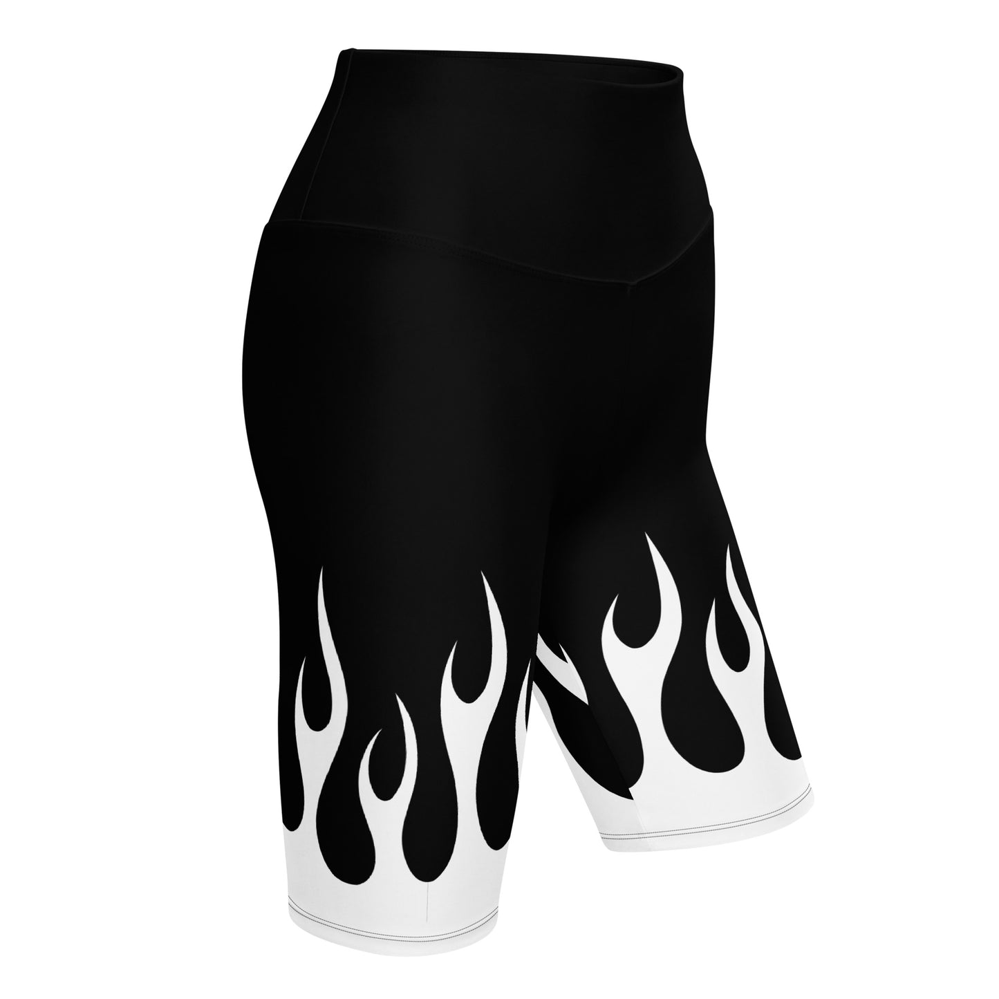 FACE FIRE FLAME Biker Shorts